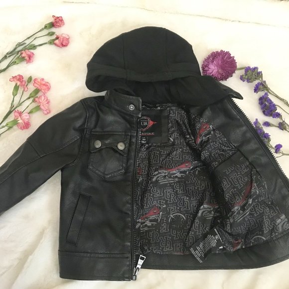 toddler faux leather Jacket - Picture 4 of 5